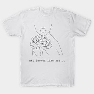 She looked like art minimalist T-Shirt